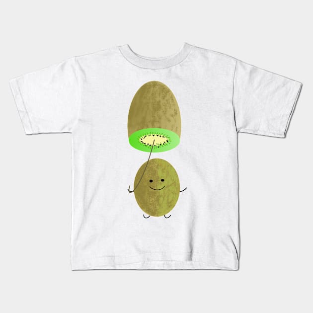 Funny kiwi vegans Kids T-Shirt by spontania